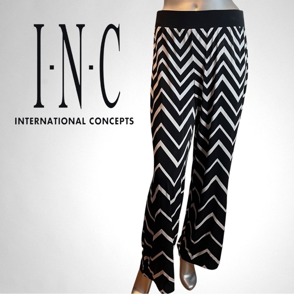 INTERNATIONAL CONCEPTS Chevron Plazza Pants Women’s Large